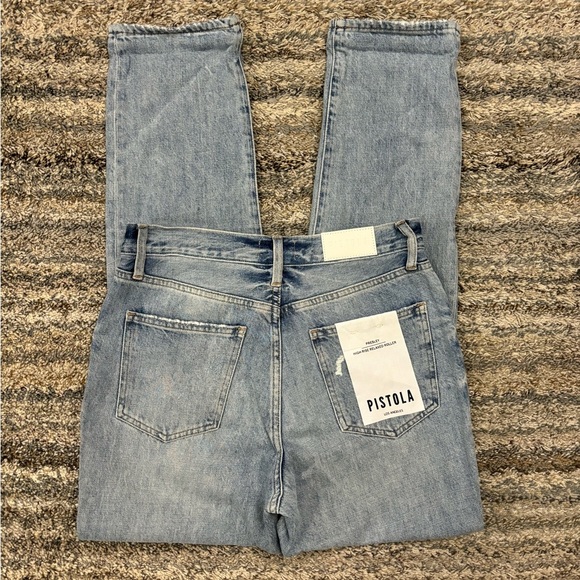 NWT Pistola Presley High Rise Relaxed Roller Jeans in Primetime Sz 27 Revolve - - Picture 8 of 16